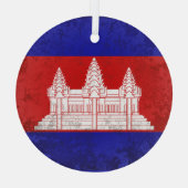 Cambodja Glas Ornament (Achterkant)