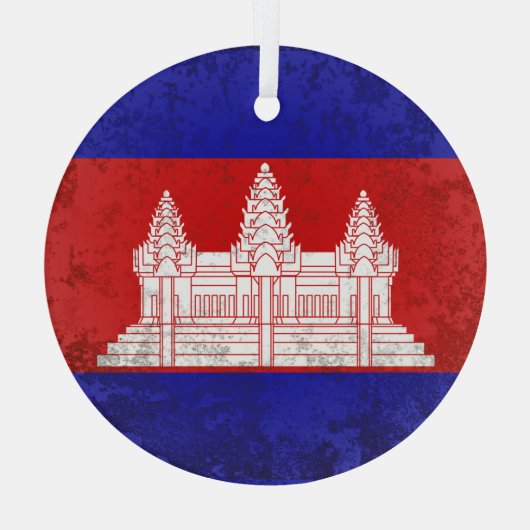 Cambodja Glas Ornament (Achterkant)