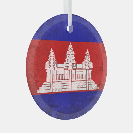 Cambodja Glas Ornament (Voorkant Rechts)
