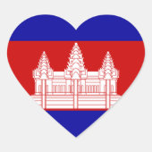 cambodja hart sticker (Voorkant)