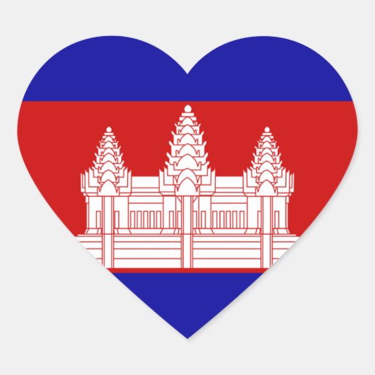cambodja hart sticker (Voorkant)