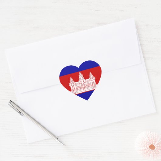 cambodja hart sticker (Envelop)