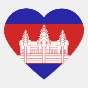 cambodja hart sticker