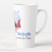 Cambodja Herinneringen Kaart Met Monnik Gepersonal Latte Mok (Rechts)