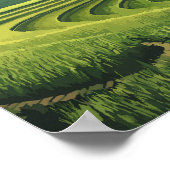 Cambodja Illustratie Reizen Art Vintage Poster (Hoek)