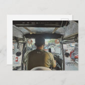 Cambodja Inside a Tuk,  datum Briefkaart (Voorkant / Achterkant)
