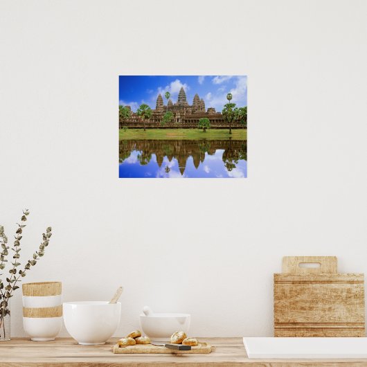 Cambodja, Kampuchea, Angkor Wat tempel. Poster (Keuken)