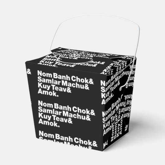 Cambodja / Khmer Street Food Bedankdoosjes (Voorkant Zijde)