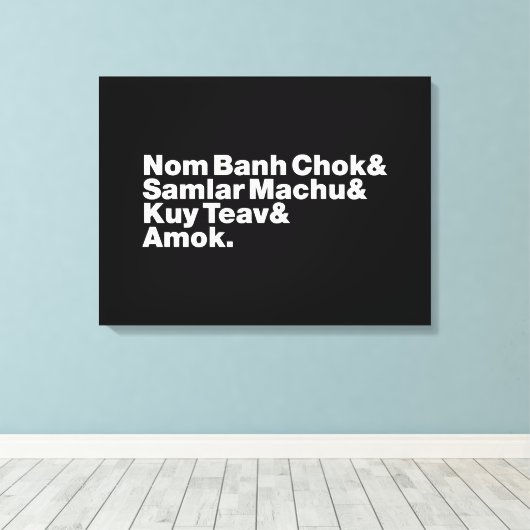 Cambodja / Khmer Street Food Canvas Afdruk (Insitu (Houten vloer))