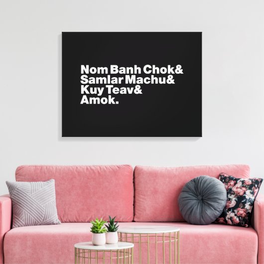 Cambodja / Khmer Street Food Canvas Afdruk (Insitu (Woonkamer))