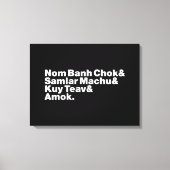 Cambodja / Khmer Street Food Canvas Afdruk (Voorkant)