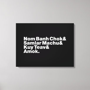 Cambodja / Khmer Street Food Canvas Afdruk