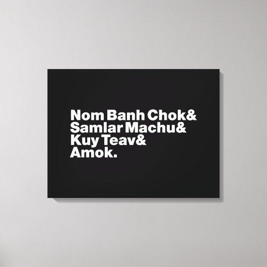 Cambodja / Khmer Street Food Canvas Afdruk (Voorkant)