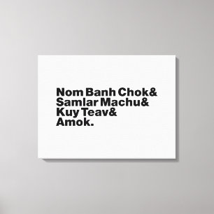 Cambodja / Khmer Street Food Canvas Afdruk