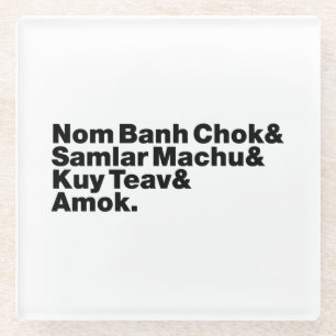 Cambodja / Khmer Street Food Glazen Onderzetter