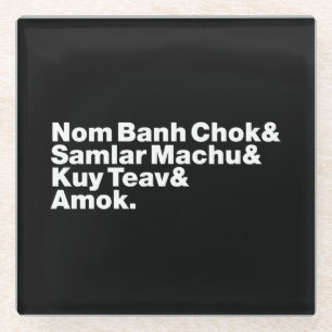 Cambodja / Khmer Street Food Glazen Onderzetter