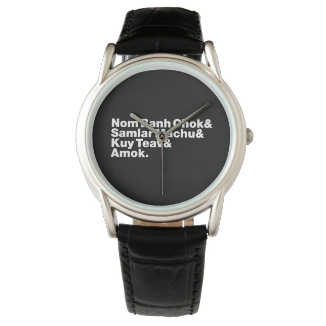 Cambodja / Khmer Street Food Horloge (Voorkant)