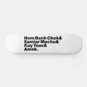 Cambodja / Khmer Street Food Persoonlijk Skateboard (Horizontaal)