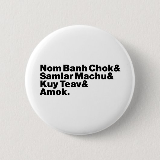 Cambodja / Khmer Street Food Ronde Button 5,7 Cm (Voorkant)