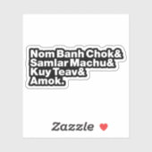 Cambodja / Khmer Street Food Sticker (Vel)