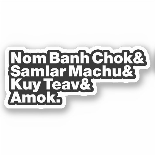 Cambodja / Khmer Street Food Sticker (Voorkant)