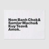 Cambodja / Khmer Street Food Tissuepapier (Voorkant)