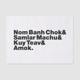 Cambodja / Khmer Street Food Tissuepapier