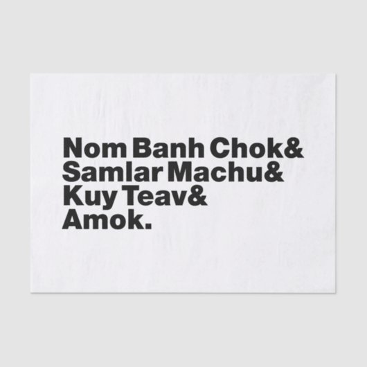 Cambodja / Khmer Street Food Tissuepapier (Voorkant)