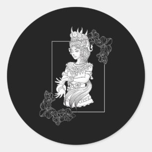 Cambodja Khmer Traditional Dance Apsara Ronde Sticker