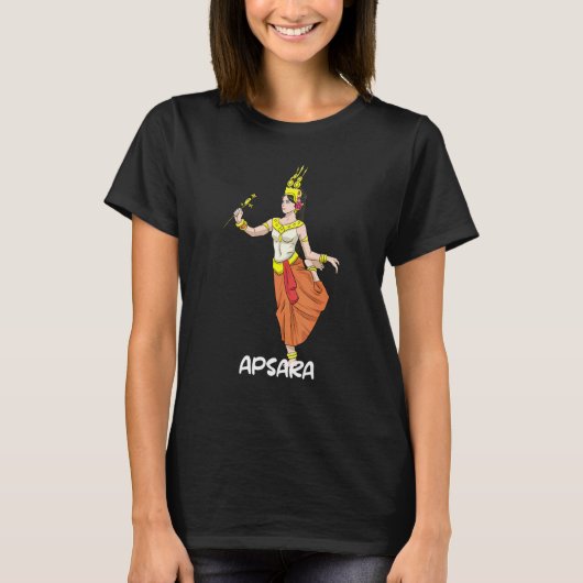 Cambodja Khmer Traditional Dance Apsara T-shirt (Voorkant)