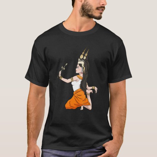 Cambodja Khmer Traditional Dance Apsara T-shirt (Voorkant)