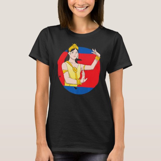 Cambodja Khmer Traditional Dance Apsara T-shirt (Voorkant)