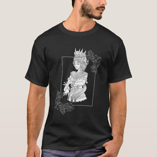 Cambodja Khmer Traditional Dance Apsara T-shirt (Voorkant)