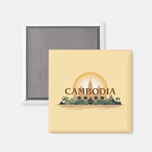 Cambodja Magneet (Voorkant / Achterkant)