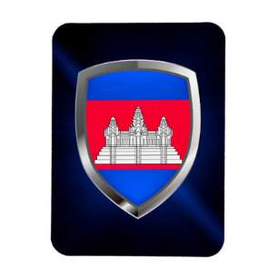 Cambodja Metallic Emblem Magneet