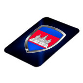 Cambodja Metallic Emblem Magneet (Linkerzijde)