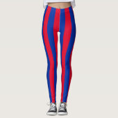 Cambodja Nationale vlag Kleuren Verticaal gestreep Leggings (Voorkant)