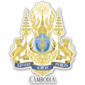 Cambodja Nationale wapenstilstand Sticker (Voorkant)