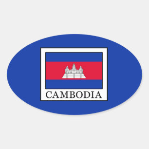 Cambodja Ovale Sticker