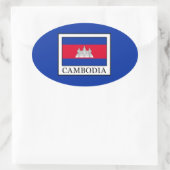 Cambodja Ovale Sticker (Tas)