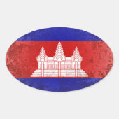 Cambodja Ovale Sticker (Voorkant)