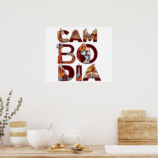 Cambodja Poster (Keuken)