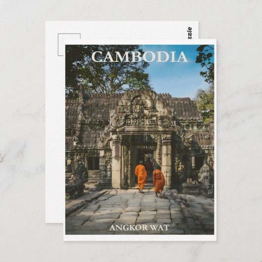  Cambodja-poster Briefkaart (Voorkant / Achterkant)