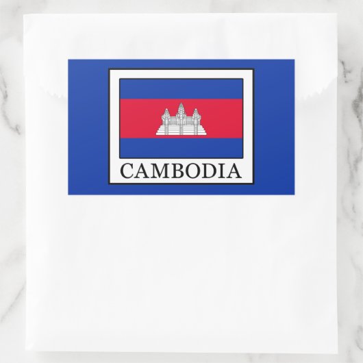 Cambodja Rechthoekige Sticker (Tas)