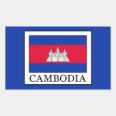 Cambodja Rechthoekige Sticker (Voorkant)