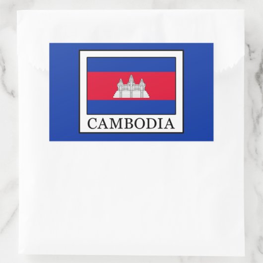Cambodja Rechthoekige Sticker (Tas)