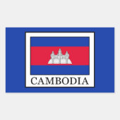 Cambodja Rechthoekige Sticker (Voorkant)
