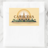 Cambodja Rechthoekige Sticker (Tas)