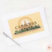 Cambodja Rechthoekige Sticker (Envelop)
