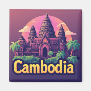 🧲 Cambodja Reis Herinnering Vakantie Herinnering Magneet